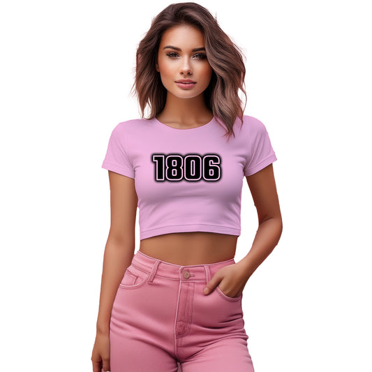 1806 Year Women Crop Top (Light Pink)