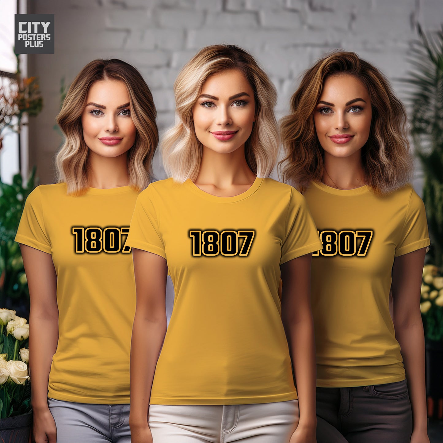 1807 Year Women T-Shirt (Golden Yellow)