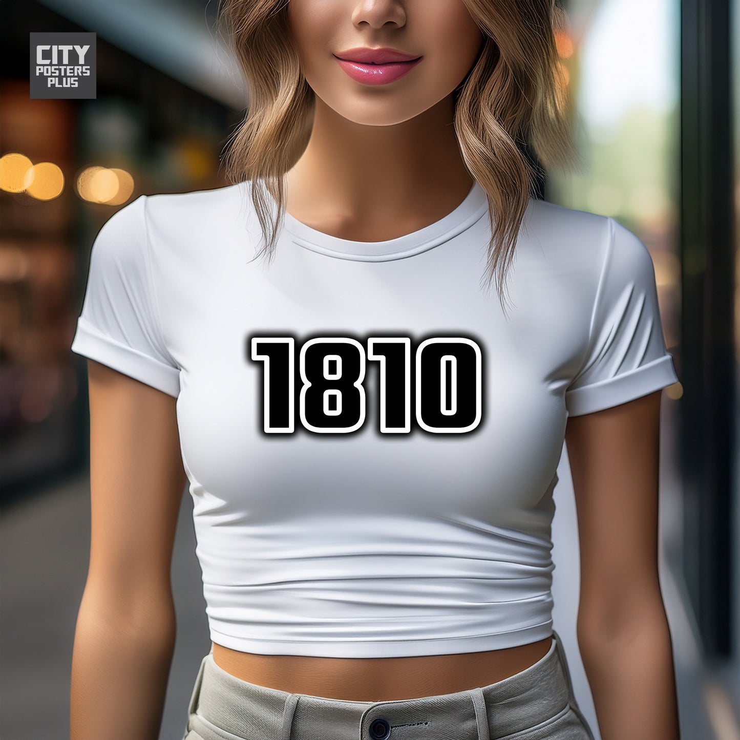 1810 Year Women Crop Top (White)
