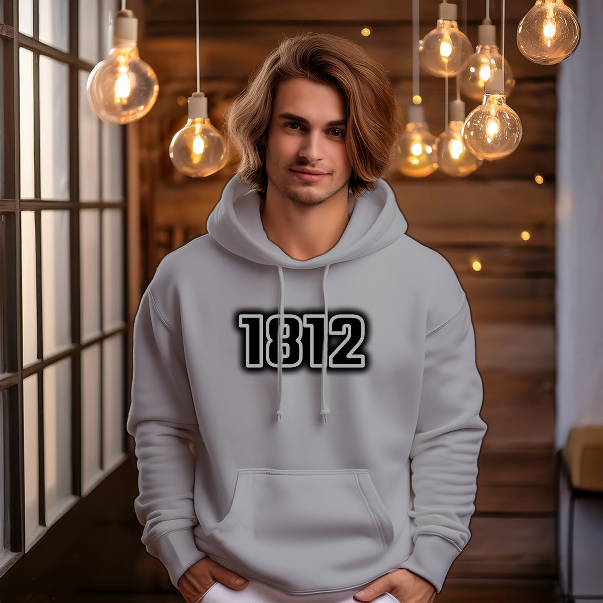 1812 Year Men Unisex Hoodie (Melange Grey)