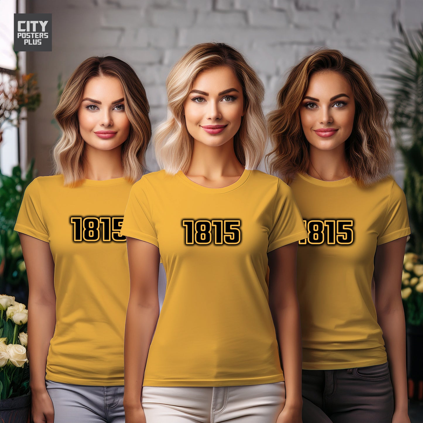 1815 Year Women T-Shirt (Golden Yellow)