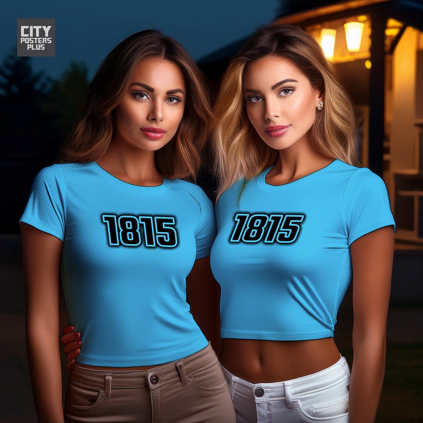 1815 Year Women Crop Top (Sky Blue)