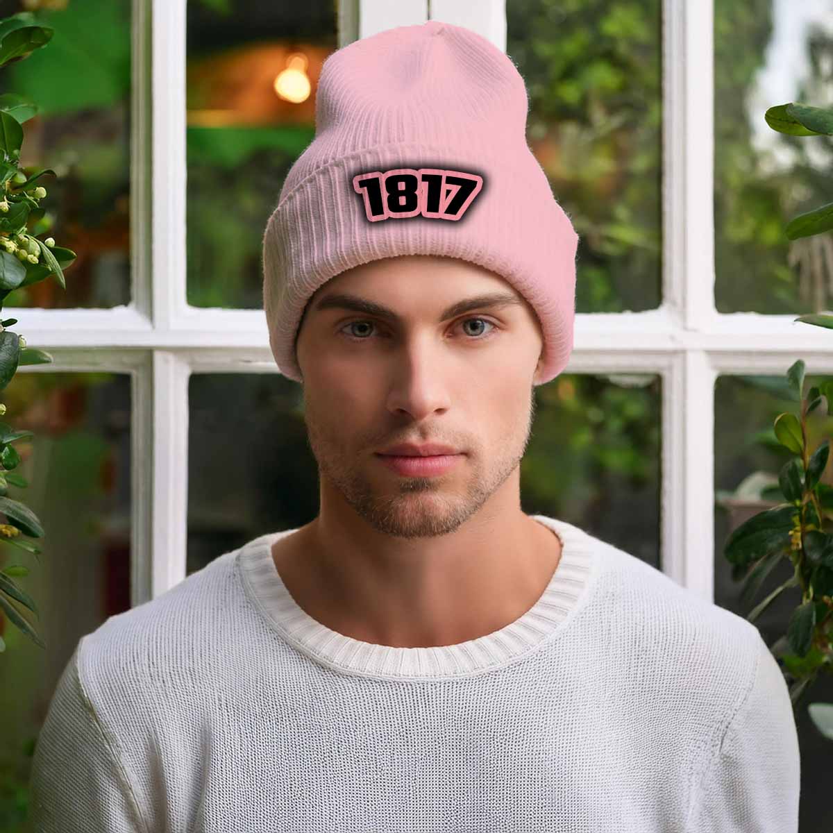 Beanies Plus 1817 Year Cuffed Beanie (Baby Pink)