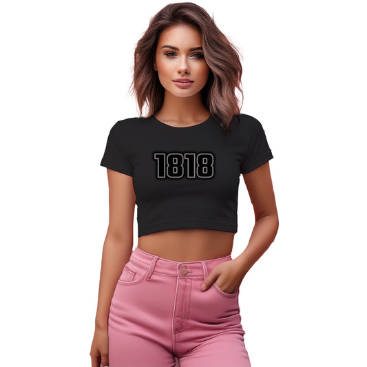 1818 Year Women Crop Top (Black)
