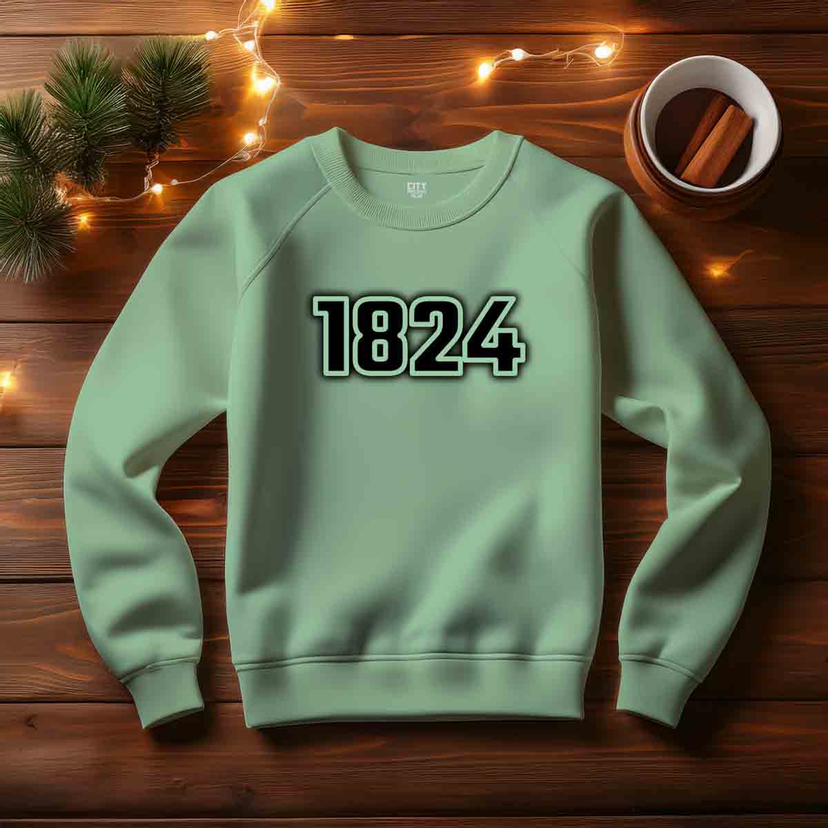 1824 Year Men Unisex Sweatshirt (Mint Green)