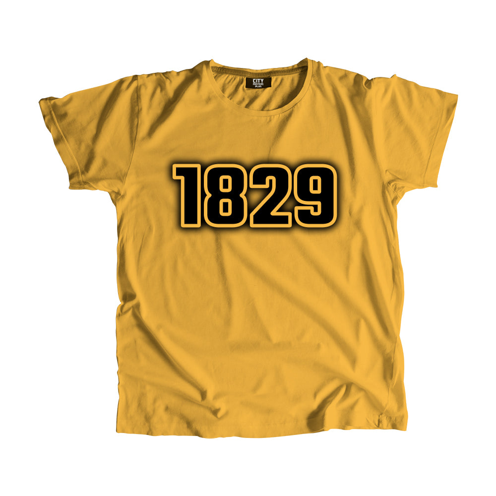 1829 Year Men Unisex T-Shirt (Golden Yellow)