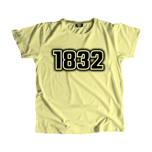 1832 Year Men Unisex T-Shirt (Butter Yellow)