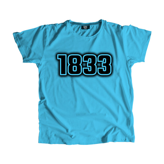 1833 Year Men Unisex T-Shirt (Sky Blue)