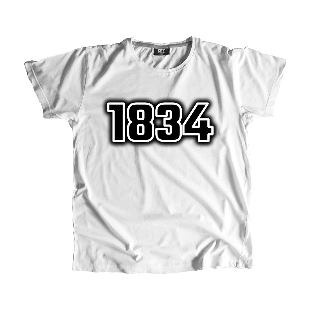 1834 Year Men Unisex T-Shirt (White)