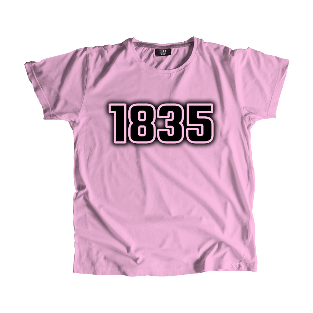 1835 Year Men Unisex T-Shirt (Light Pink)