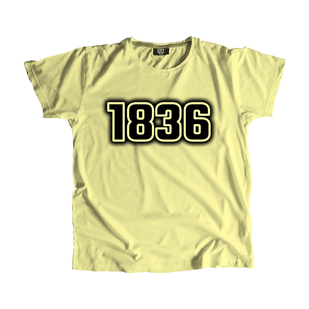 1836 Year Men Unisex T-Shirt (Butter Yellow)