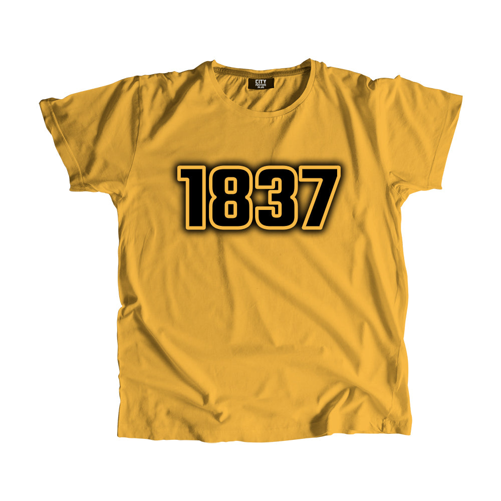 1837 Year Men Unisex T-Shirt (Golden Yellow)