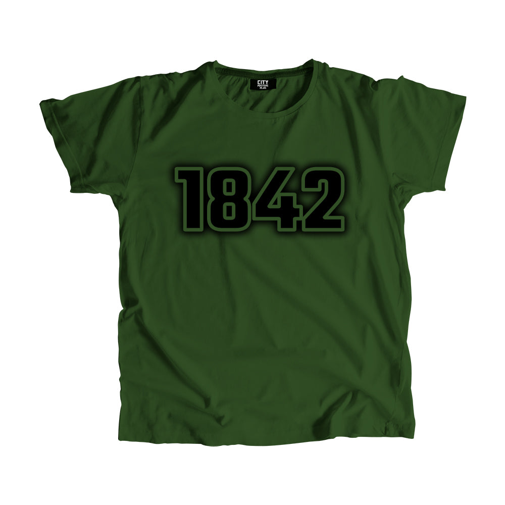 1842 Year Men Unisex T-Shirt (Olive Green)