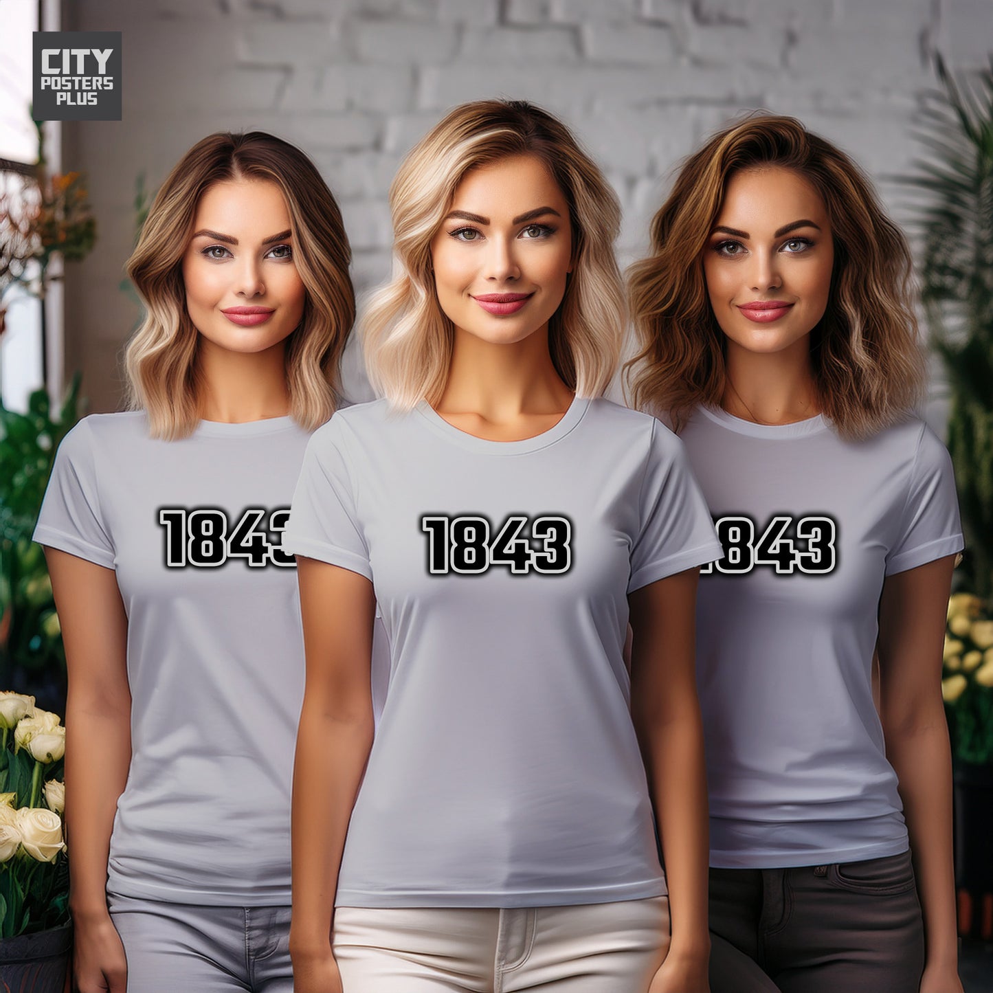 1843 Year Women T-Shirt (Melange Grey)