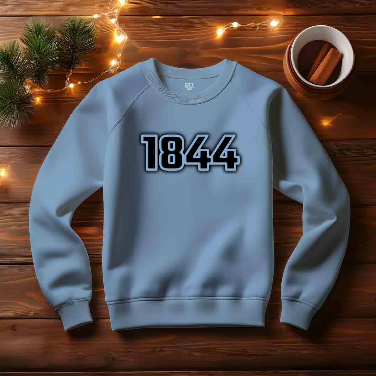 1844 Year Men Unisex Sweatshirt (Baby Blue)