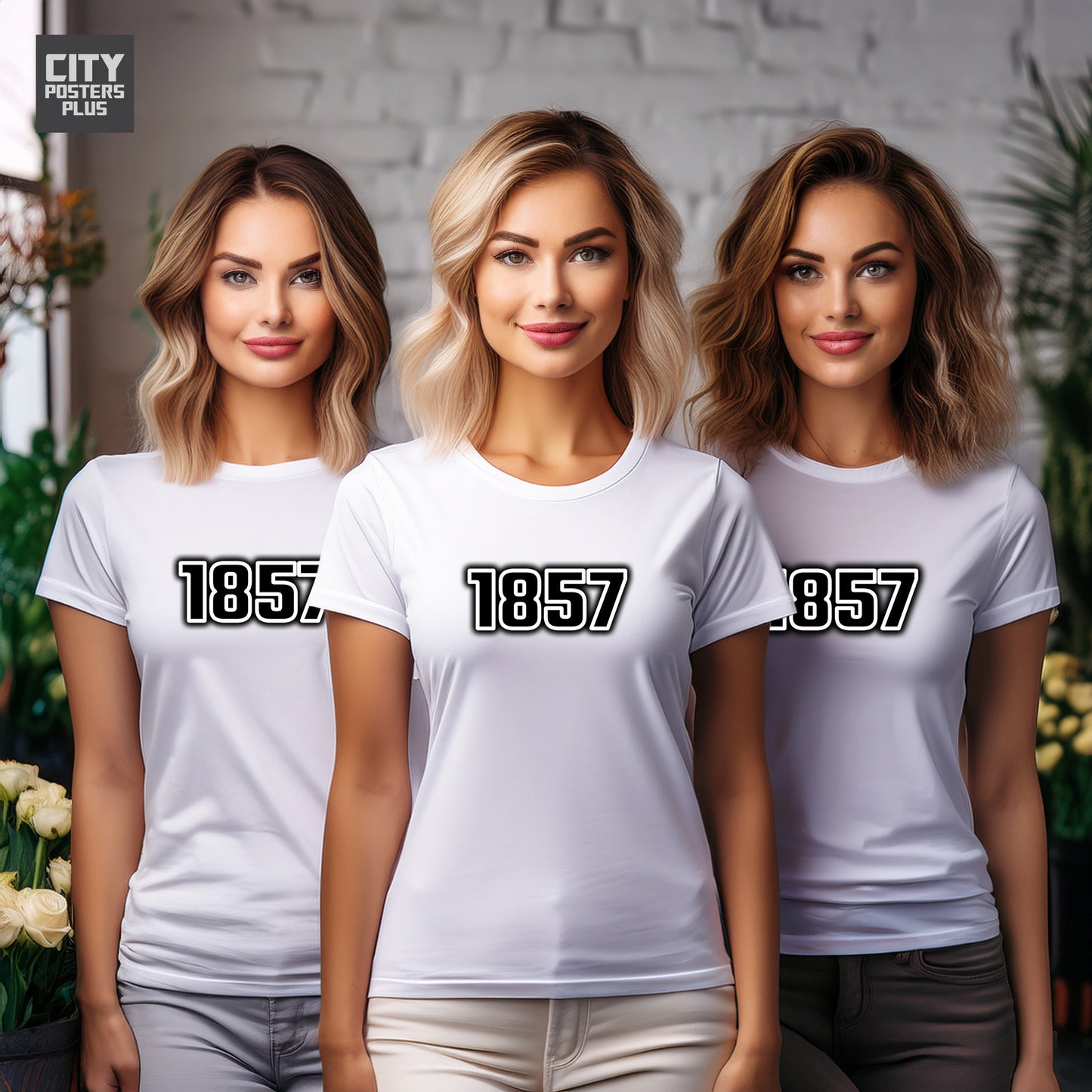 1857 Year Women T-Shirt (White)