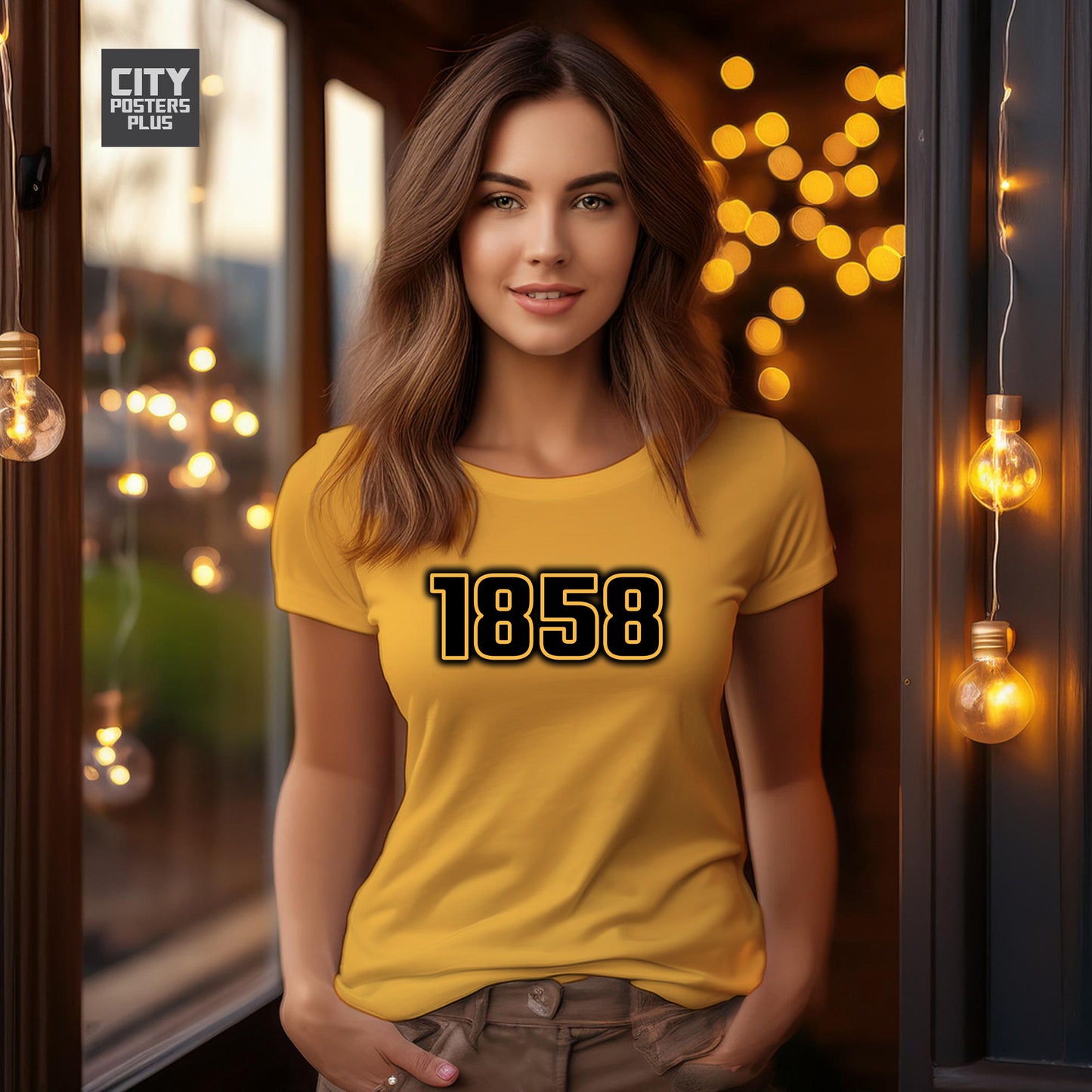 1858 Year Women T-Shirt (Golden Yellow)
