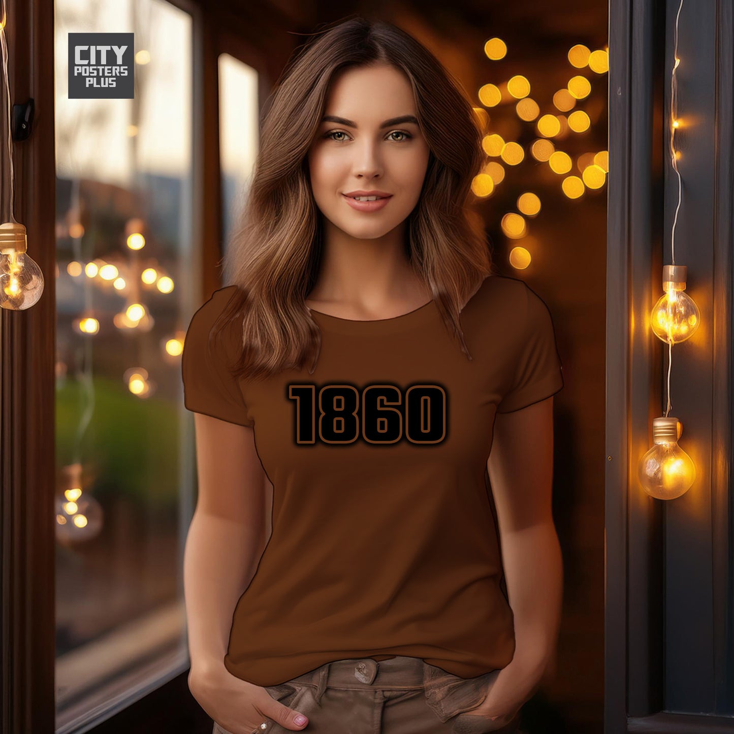 1860 Year Women T-Shirt (Brown)