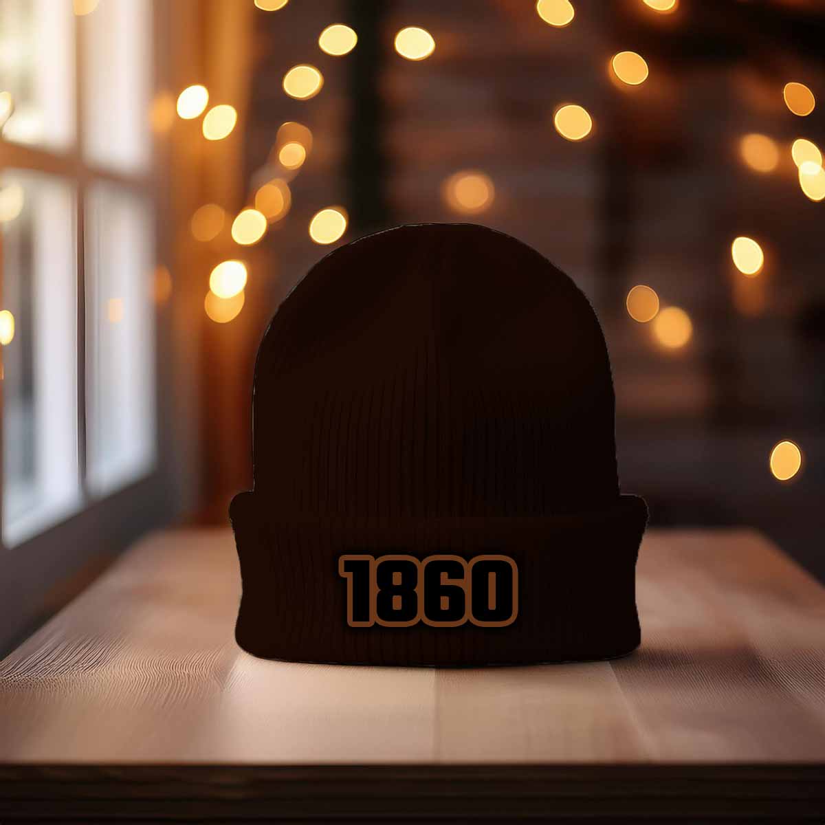 1860 Year Cuffed Beanie (Brown)