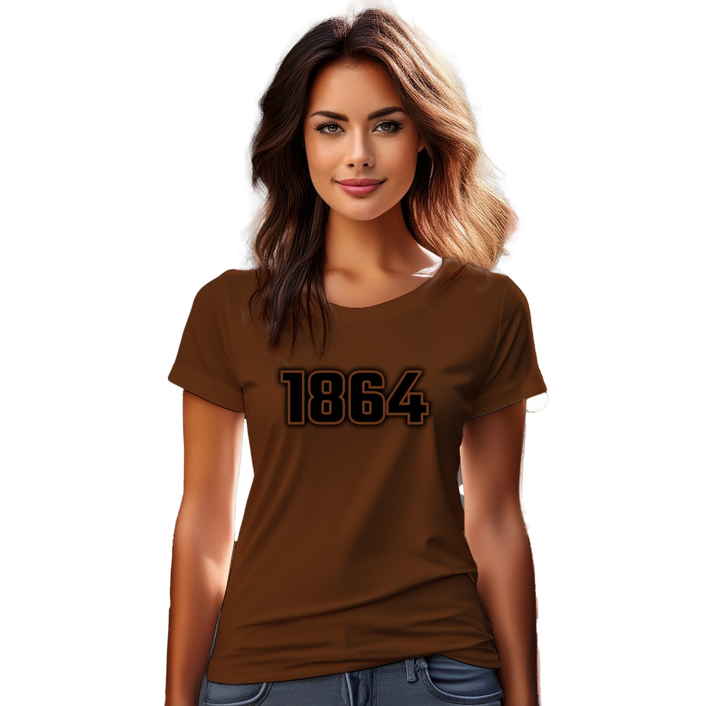 1864 Year Women T-Shirt (Brown)