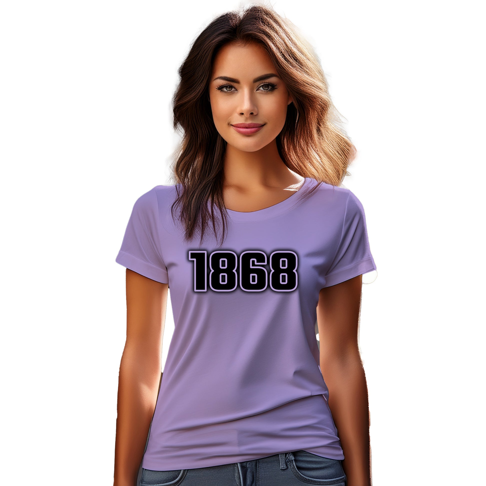 1868 Year Women T-Shirt (Iris Lavender)