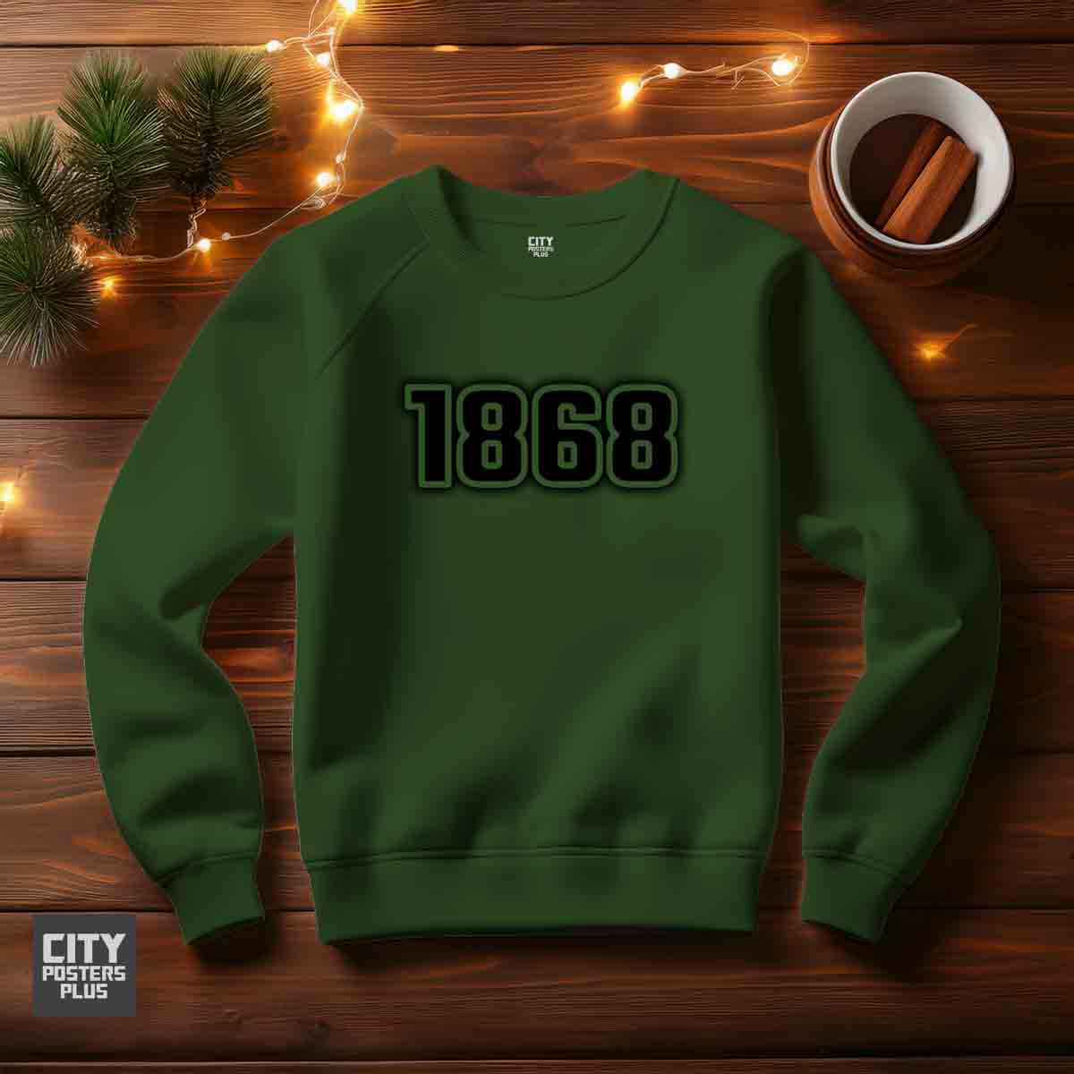 1868 Year Men Unisex Sweatshirt (Olive Green)