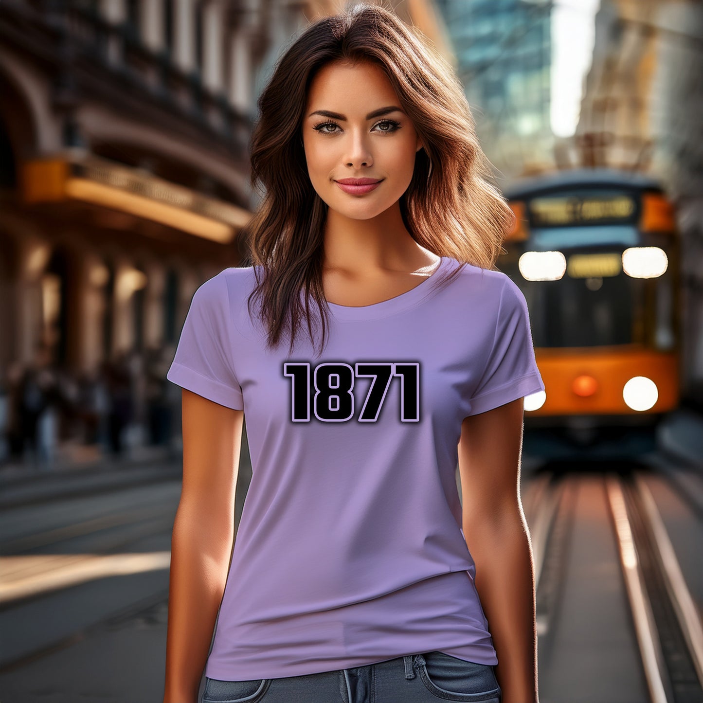 1871 Year Women T-Shirt (Iris Lavender)