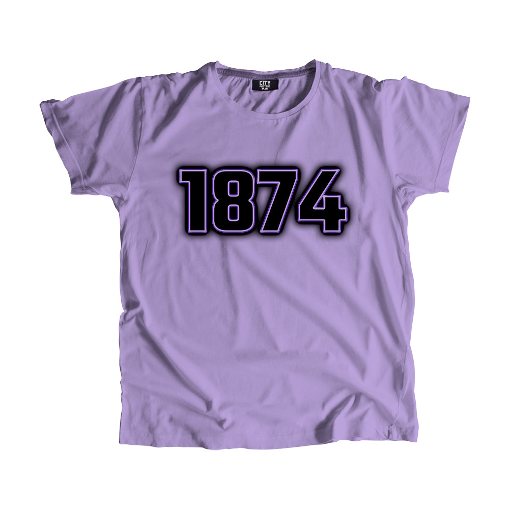 1874 Year Men Unisex T-Shirt (Iris Lavender)