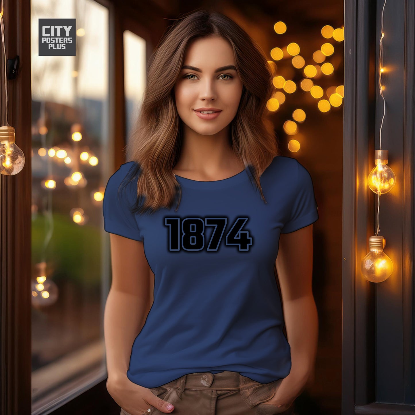 1874 Year Women T-Shirt (Navy Blue)