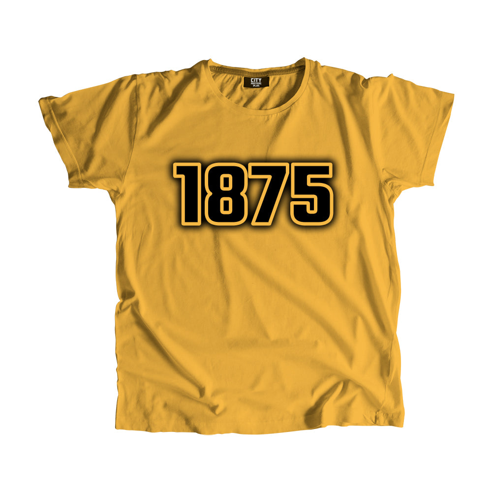 1875 Year Men Unisex T-Shirt (Golden Yellow)