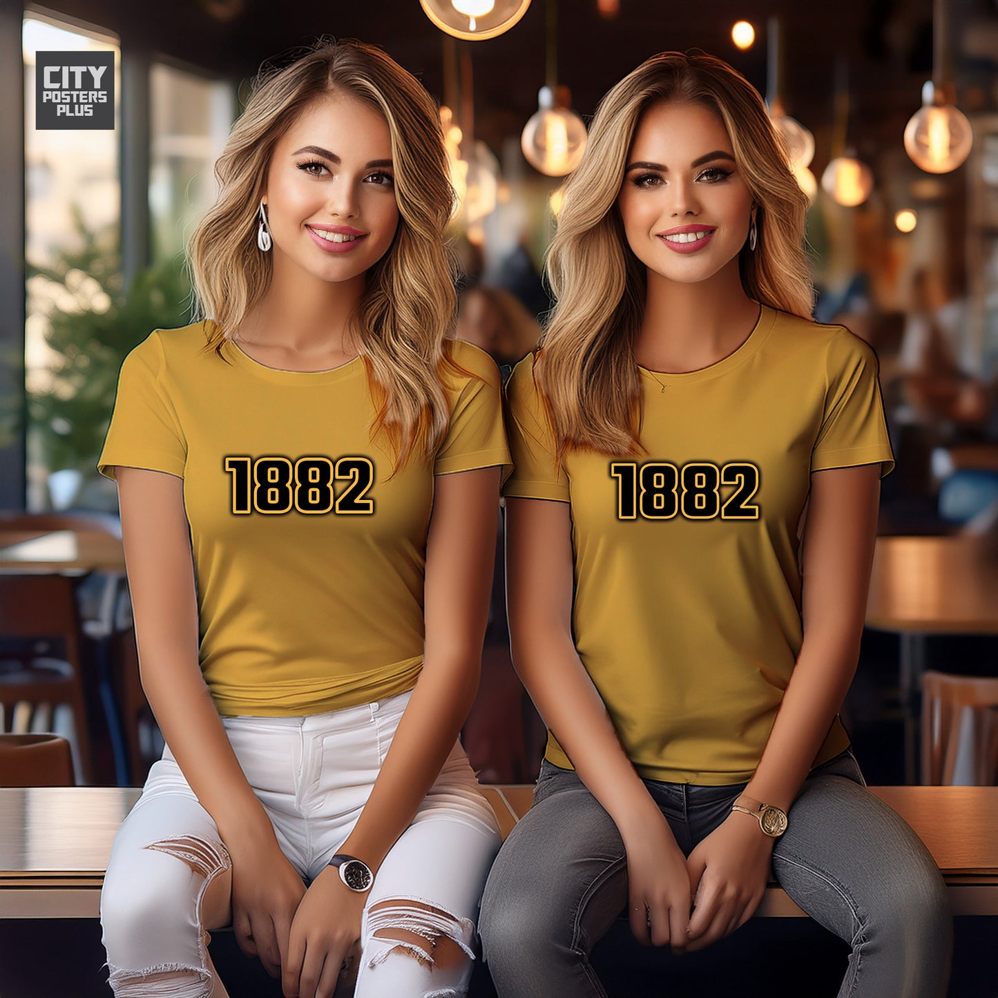 1882 Year Women T-Shirt (Golden Yellow)