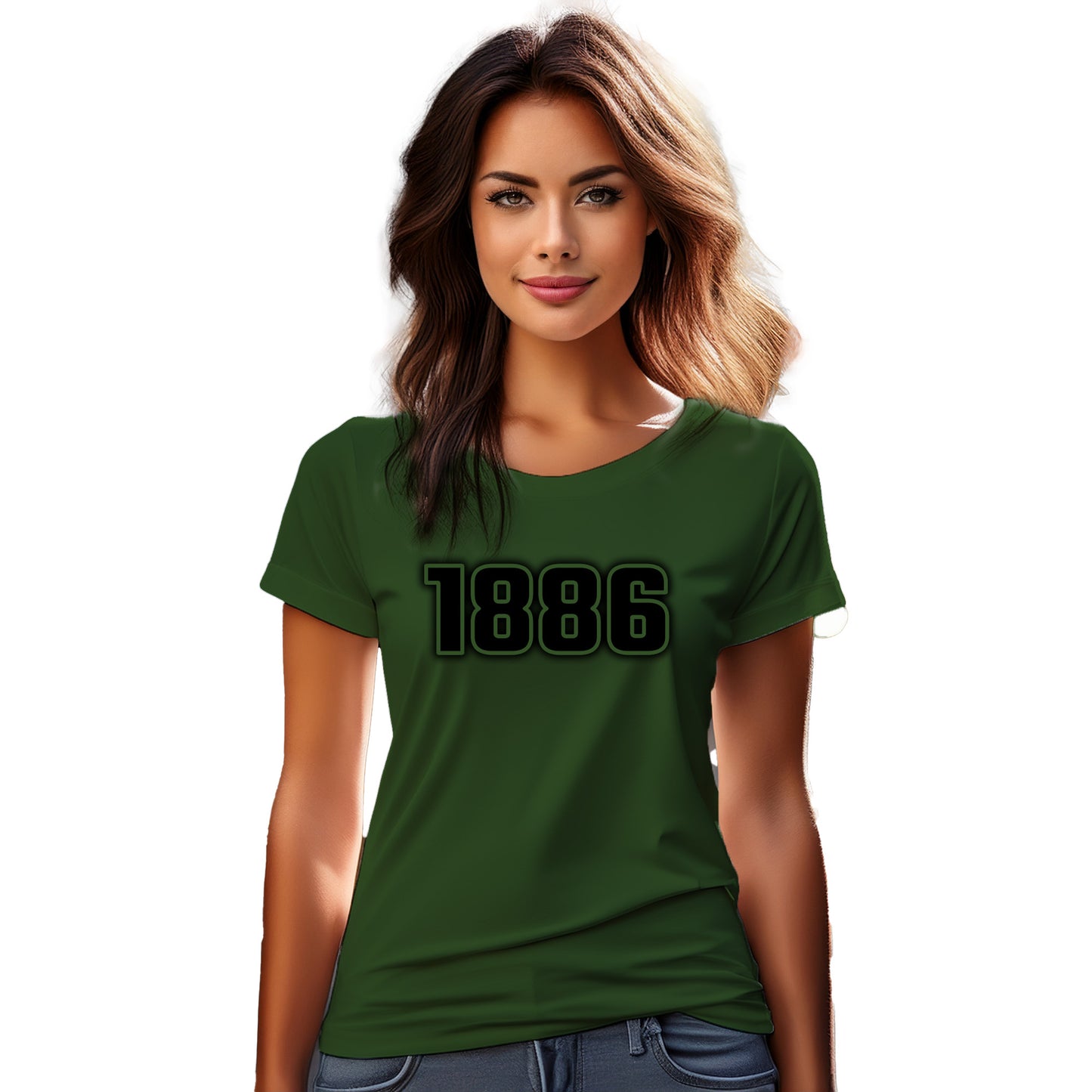 1886 Year Women T-Shirt (Olive Green)