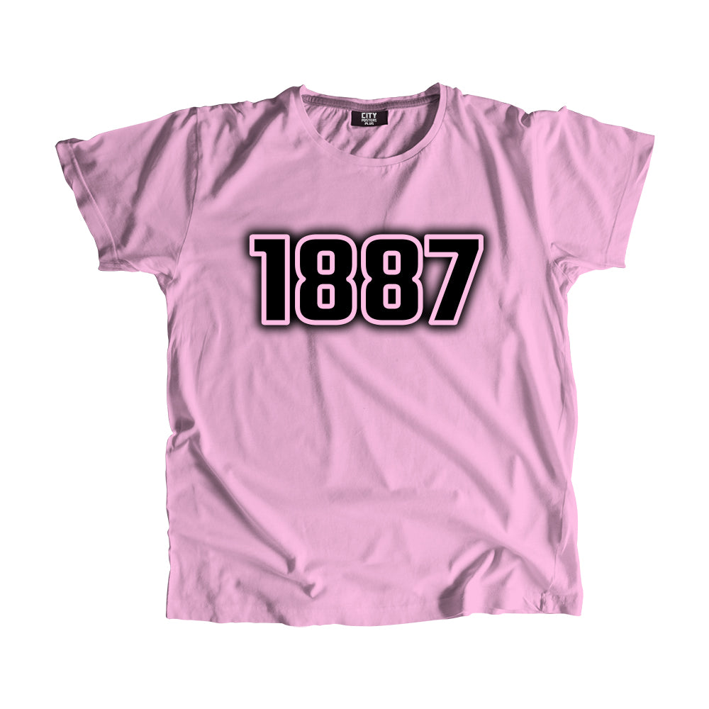 1887 Year Men Unisex T-Shirt (Light Pink)