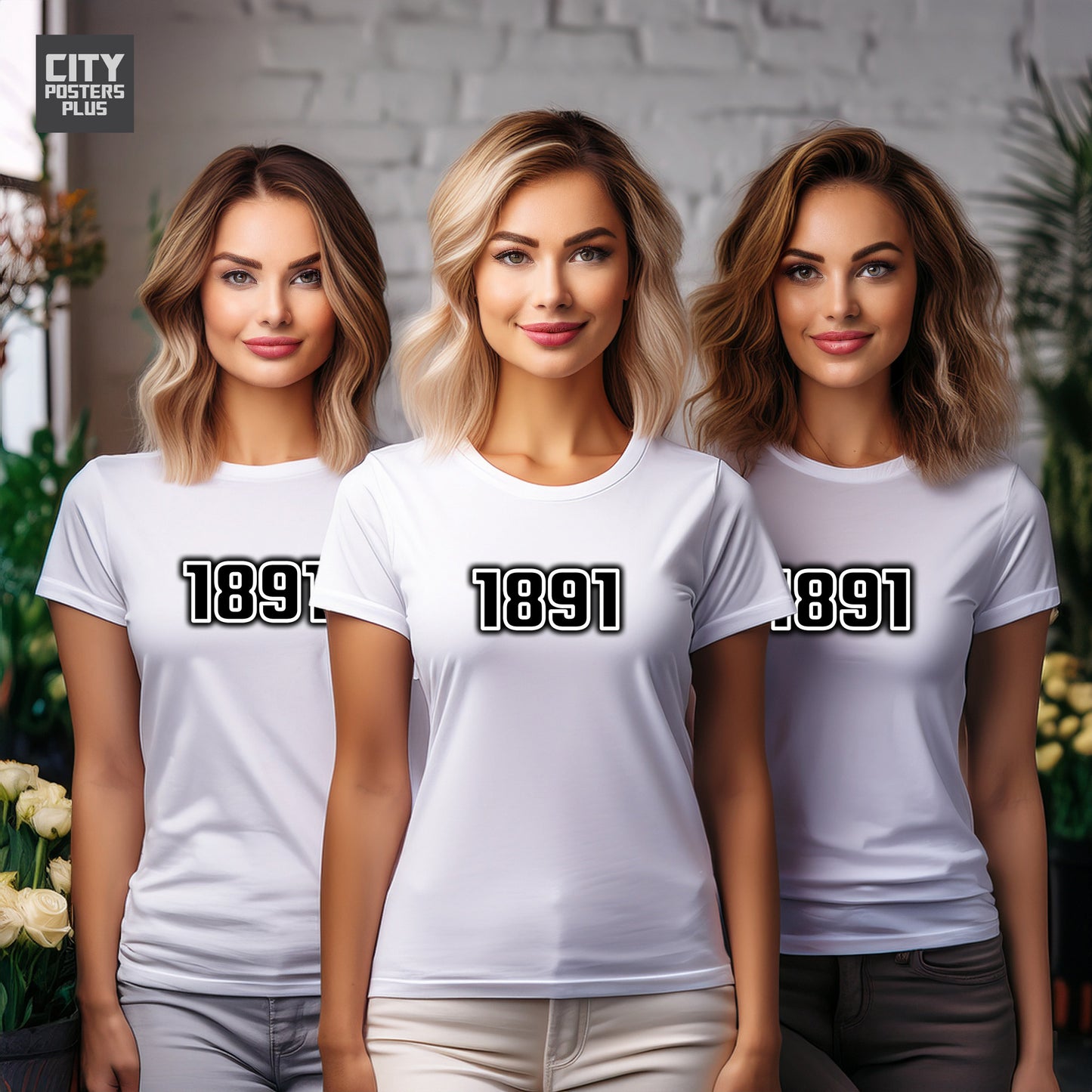 1891 Year Women T-Shirt (White)