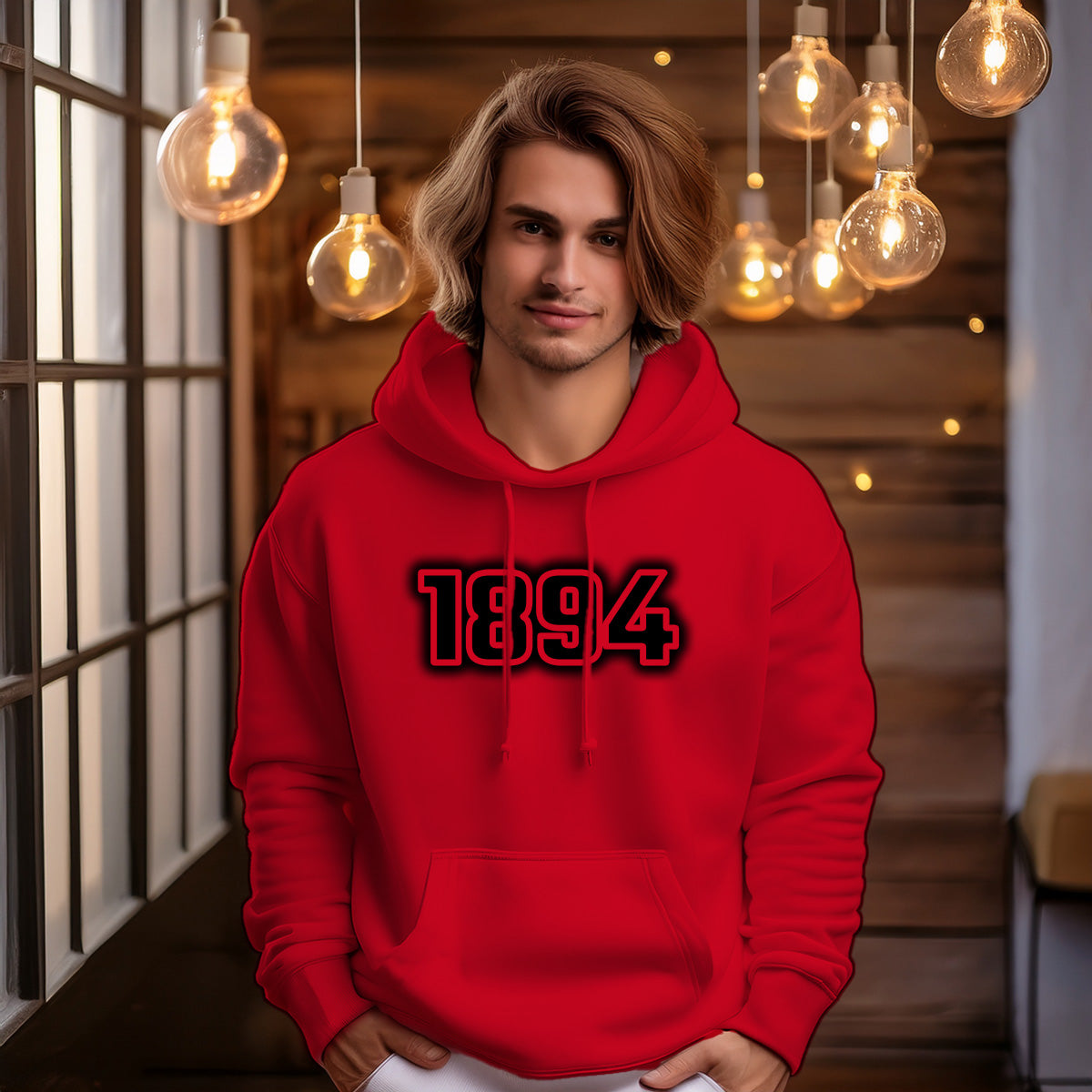 1894 Year Men Unisex Hoodie (Red)