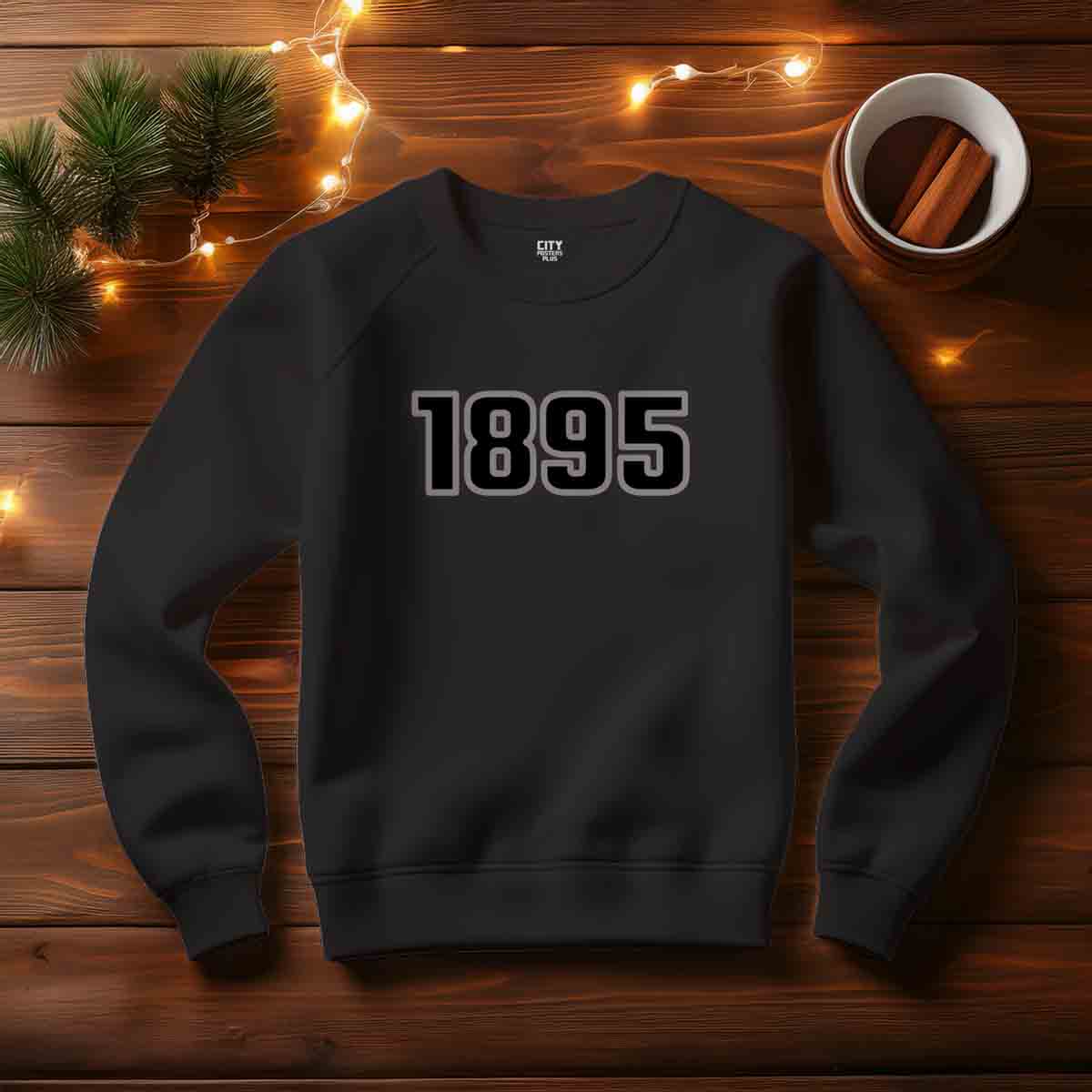 1895 Year Men Unisex Sweatshirt (Black)