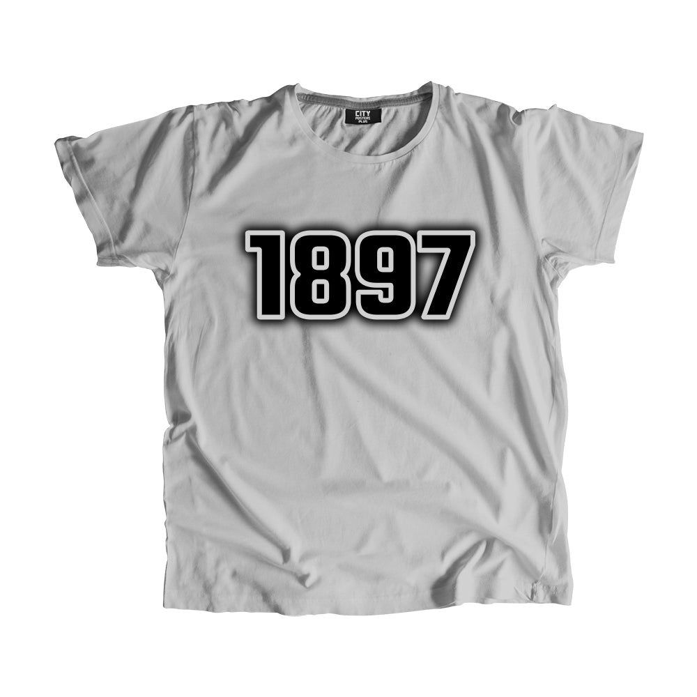 1897 Year Men Unisex T-Shirt (Melange Grey)