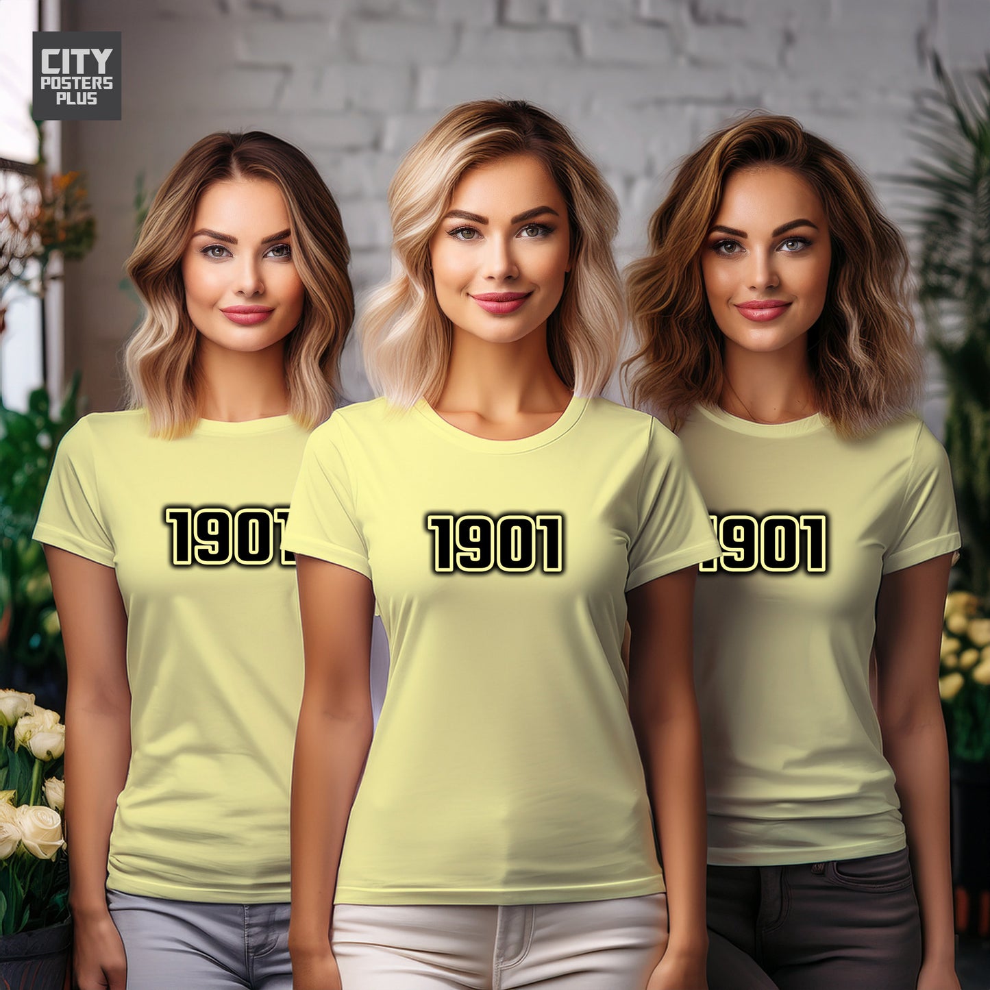 1901 Year Women T-Shirt (Butter Yellow)