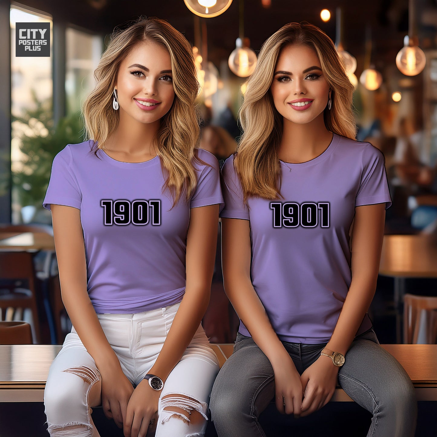 1901 Year Women T-Shirt (Iris Lavender)