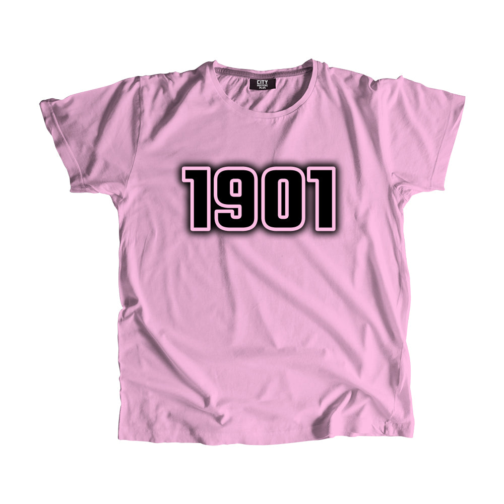 1901 Year Men Unisex T-Shirt (Light Pink)