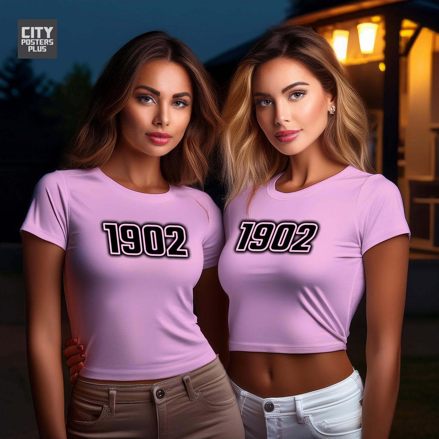 1902 Year Women Crop Top (Light Pink)