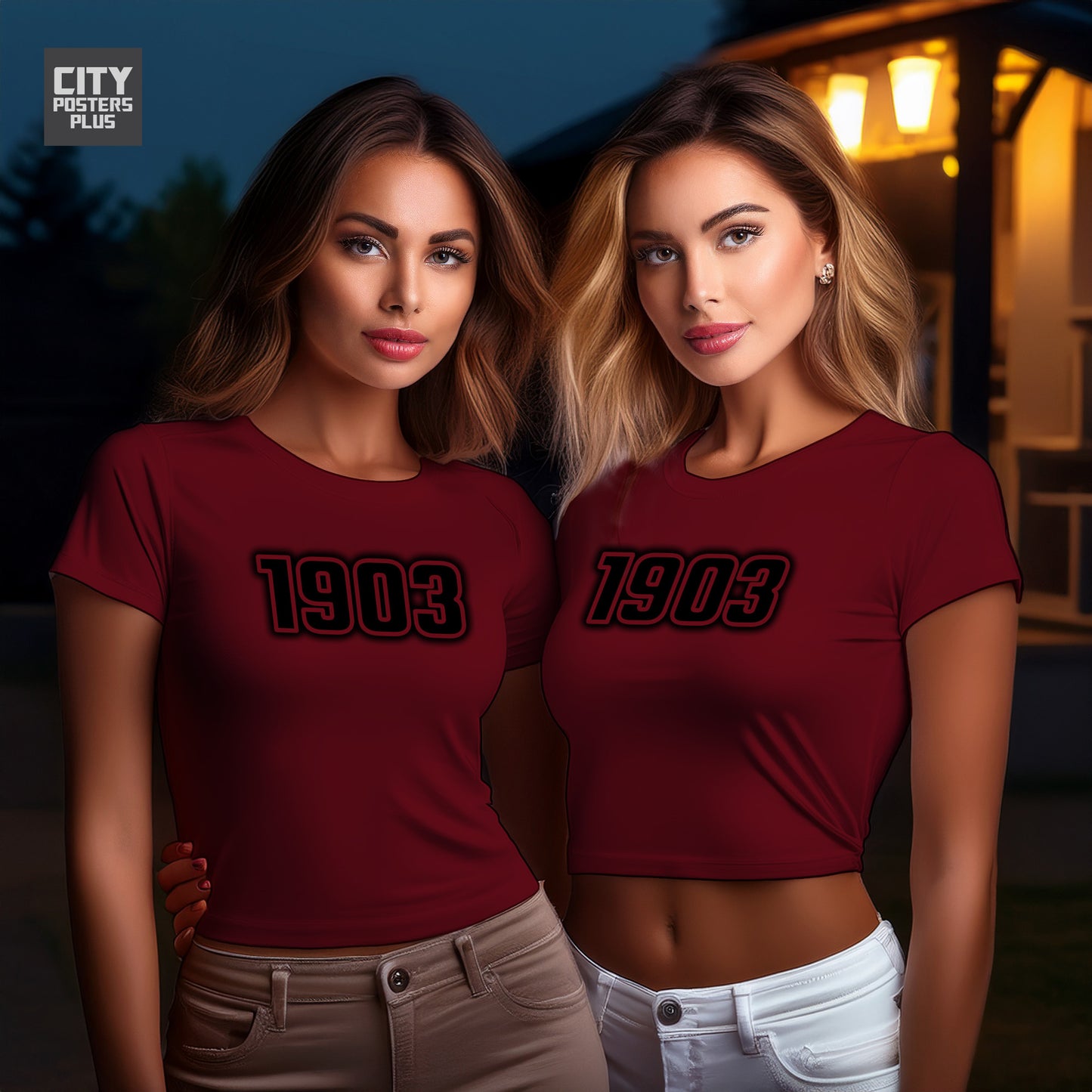 1903 Year Women Crop Top (Maroon)