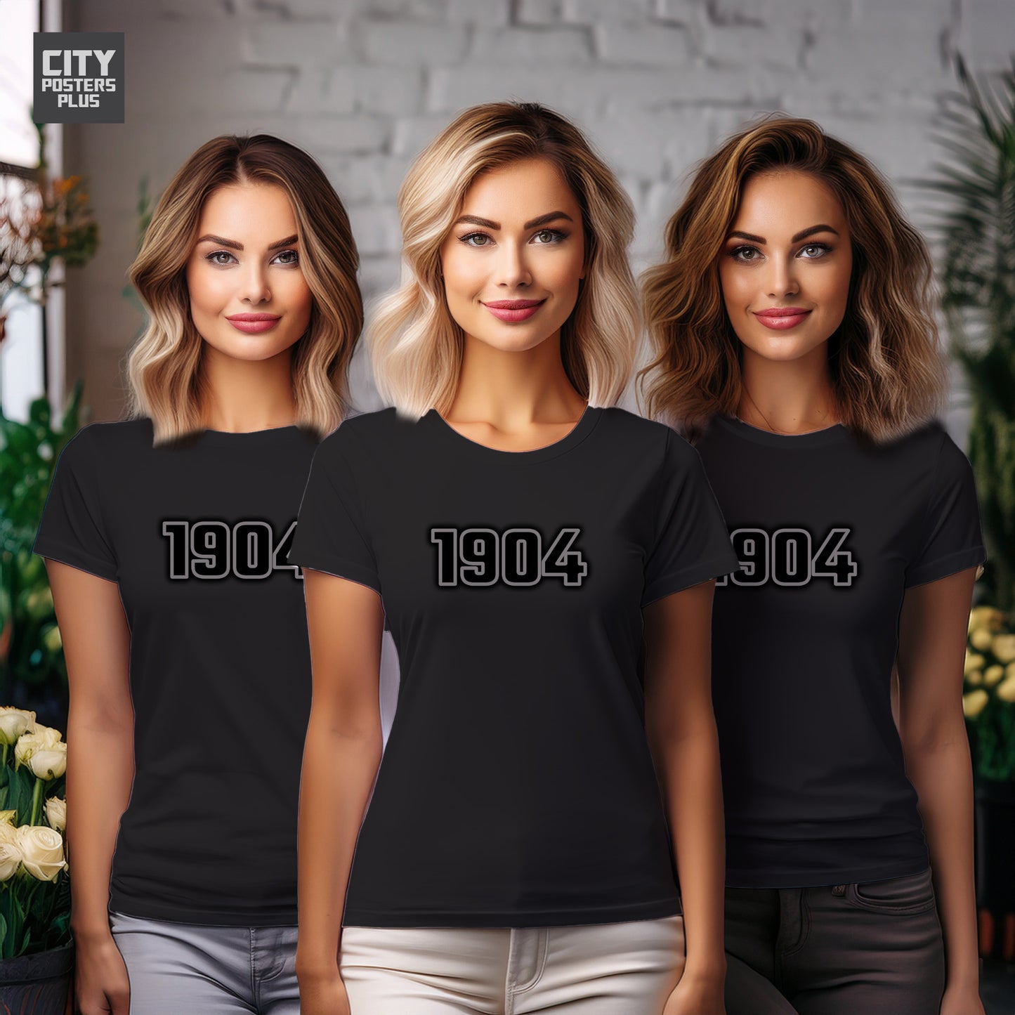 1904 Year Women T-Shirt (Black)
