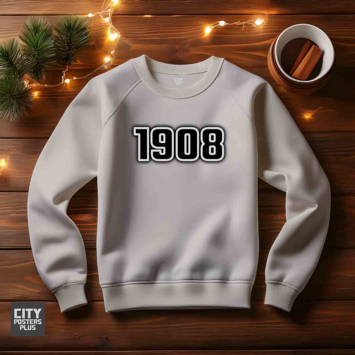 1908 Year Men Unisex Sweatshirt (Melange Grey)