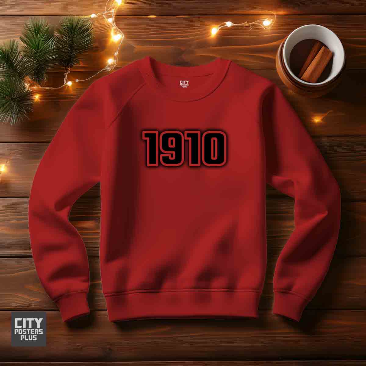 1910 Year Men Unisex Sweatshirt (Red)