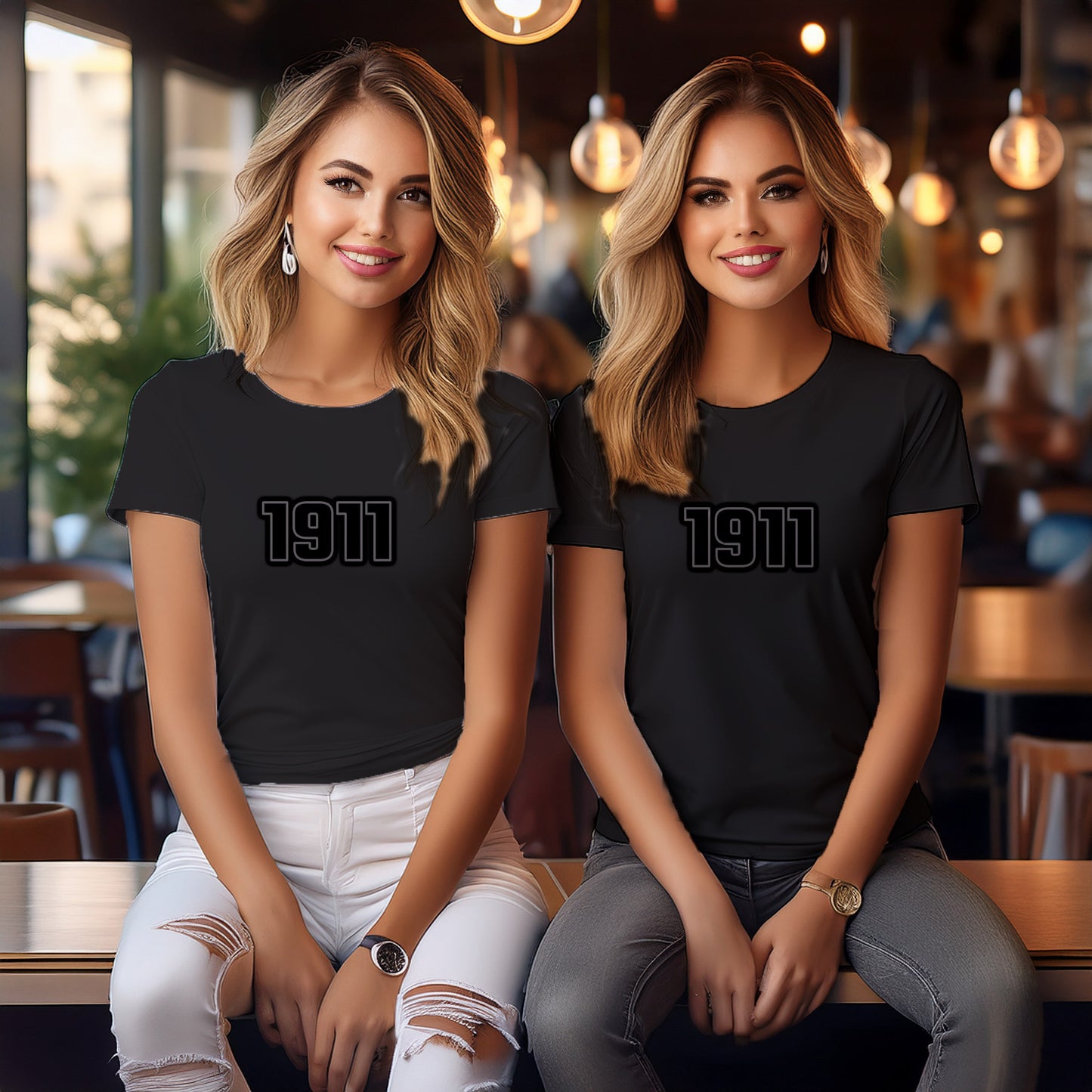 1911 Year Women T-Shirt (Black)