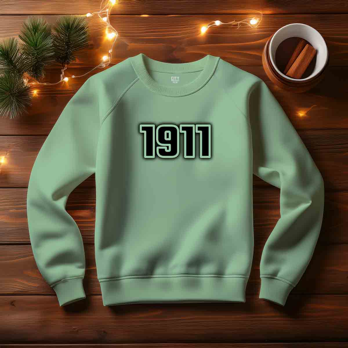 1911 Year Men Unisex Sweatshirt (Mint Green)