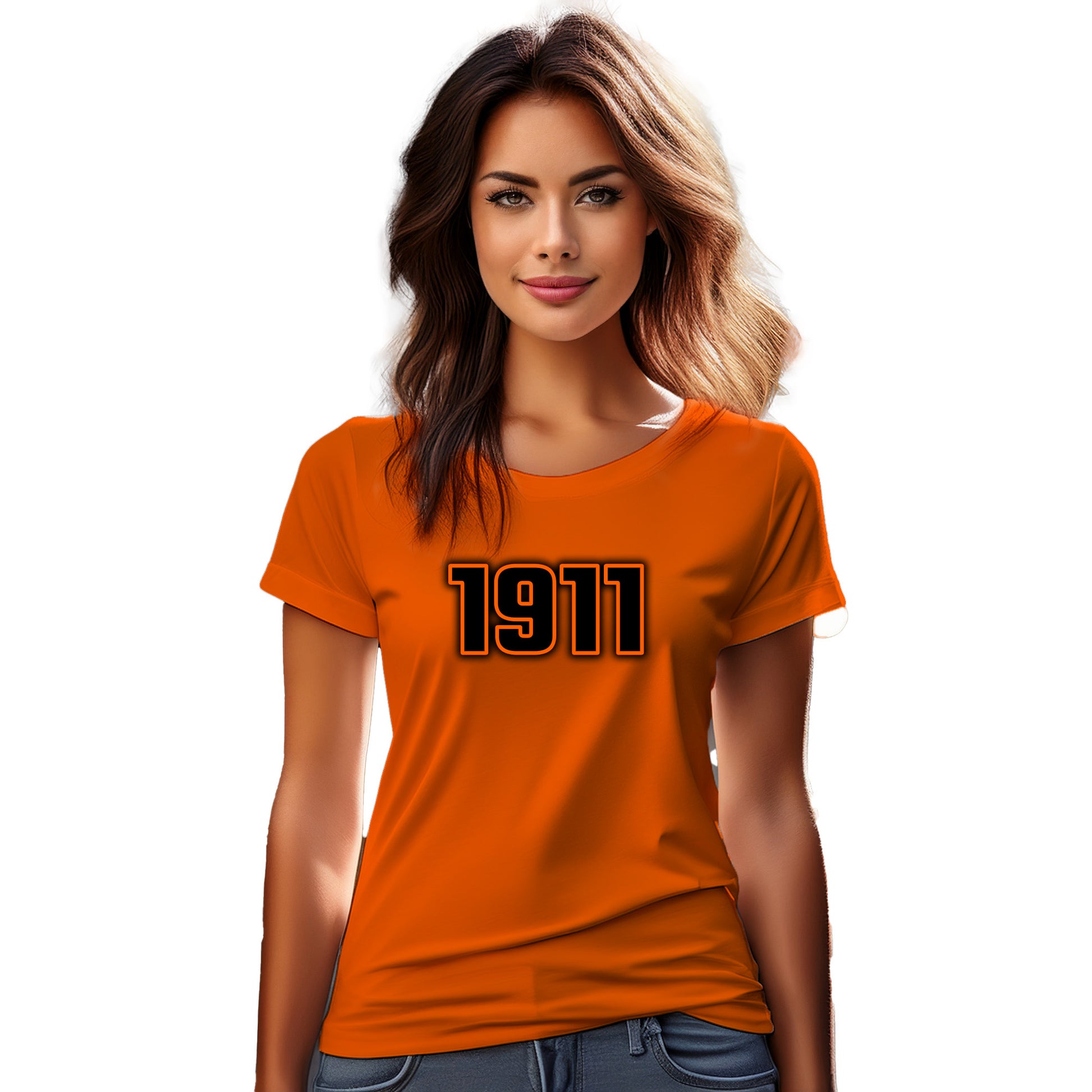 1911 Year Women T-Shirt (Orange)