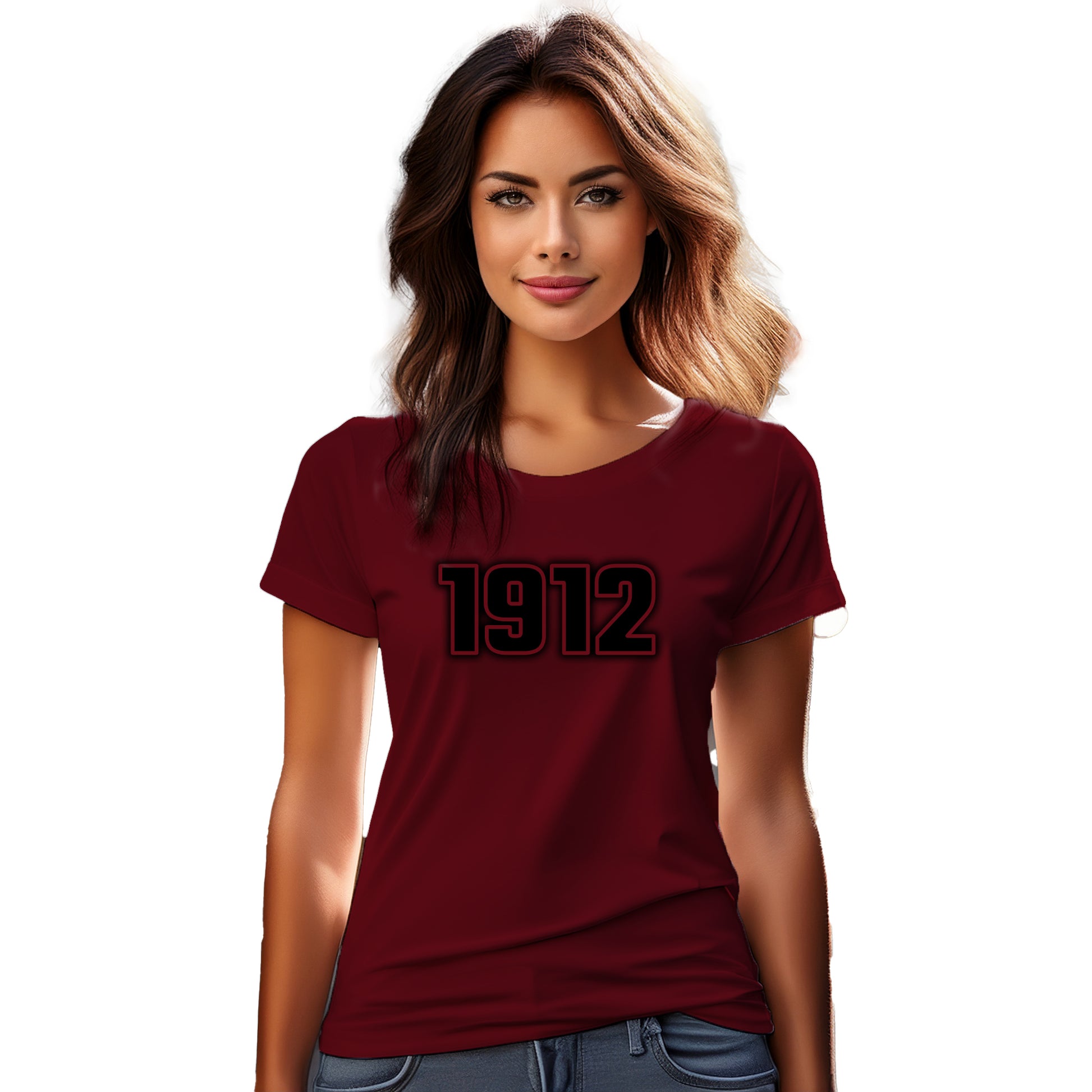 1912 Year Women T-Shirt (Maroon)