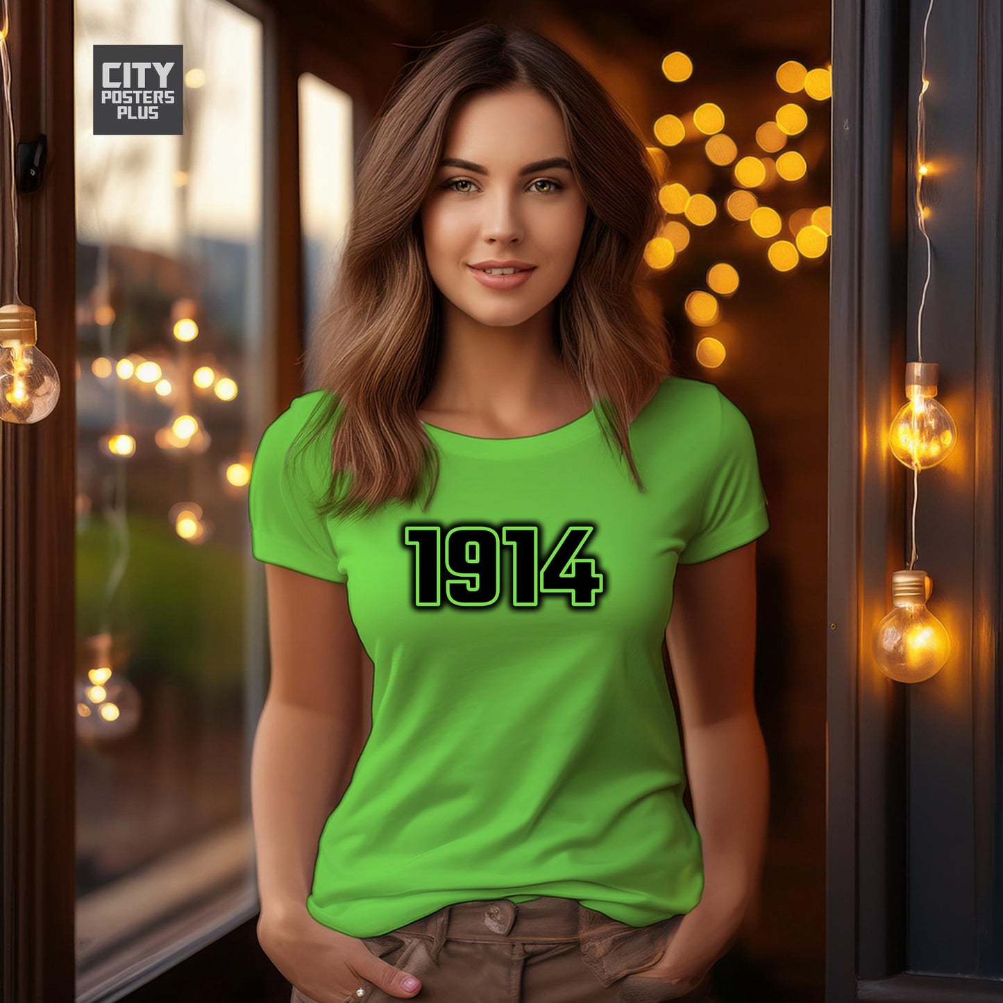 1914 Year Women T-Shirt (Liril Green)